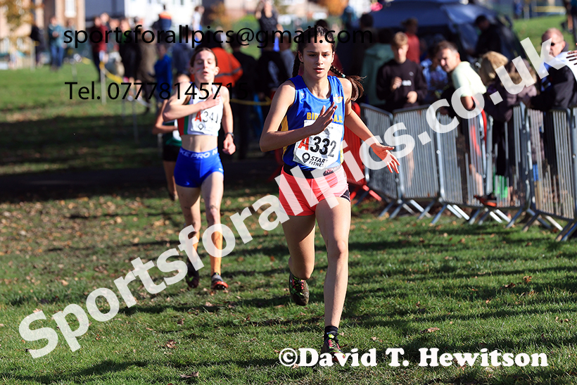 Girls under-15s, 2024 Northern Cross Country Relays, Graves Park, Sheffield.   Photo: David T. Hewitson/Sports for All Pics